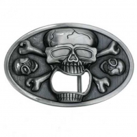 Skull Skeleton Metal Belt Buckle Beer Bottle Opener Party Favor Christmas Gift