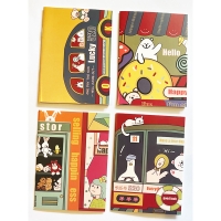 4pk Bear And Animal Friends Cute Mini Notebooks Small Notepads Pocket Memo Pads