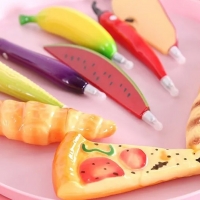 Cute Magnetic Fruit Vegetable Shaped Novelty Ballpoint Gel Pens With Magnet