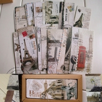 30 Pc Cute Vintage Postcard Style London Paris Tourist Attractions Bookmarks Readers Gift