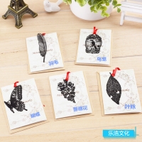 Black Butterfly Flower Bird Feather Leaf Metal Bookmarks Book Markers Readers Gift