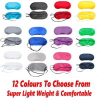 Soft Sleep Eye Mask Mens Womens Cover Rest Blindfold Travel Aid Pocket Shade UK