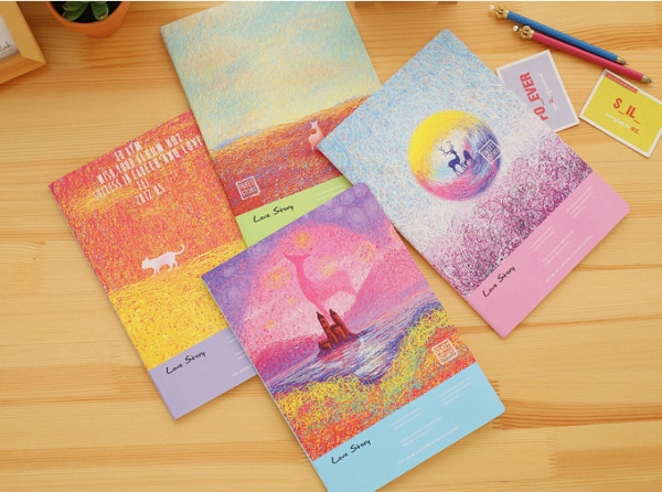 Wooldland Wild Animals Cute B5 Large Notebooks Notepads Note Books Notes Pad