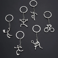 Sports Silver Keyrings Novelty Metal Key Rings Men Boys Gift
