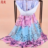 Flowers Chiffon Scarf X022