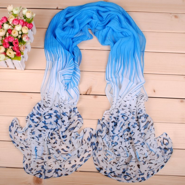 160 50cm Leopard Skin Print X036 Fashion Ladies Scarves Chiffon Scarf Womens Shawls