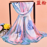 160 50cm Flowers Print X311 Fashion Ladies Scarves Chiffon Scarf Womens Shawls