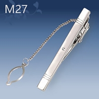 M27 Mens Metal Silver Gold Tie Clip