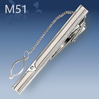 M51 Mens Metal Silver Gold Tie Clip