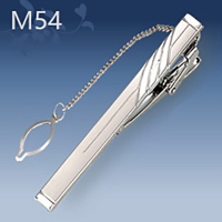 M54 Mens Metal Silver Gold Tie Clip