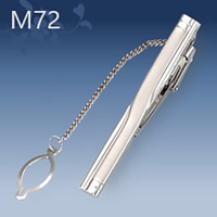M72 Mens Metal Silver Gold Tie Clip