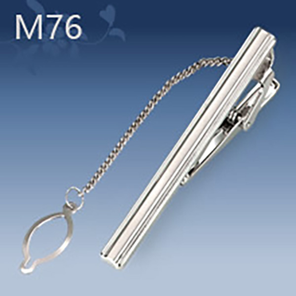 M76 Mens Metal Silver Gold Tie Clip