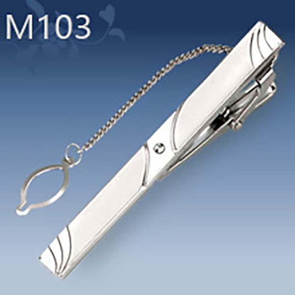 M103 Mens Metal Silver Gold Tie Clip