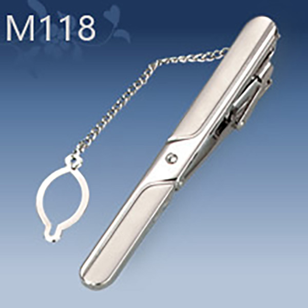 M118 Mens Metal Silver Gold Tie Clip