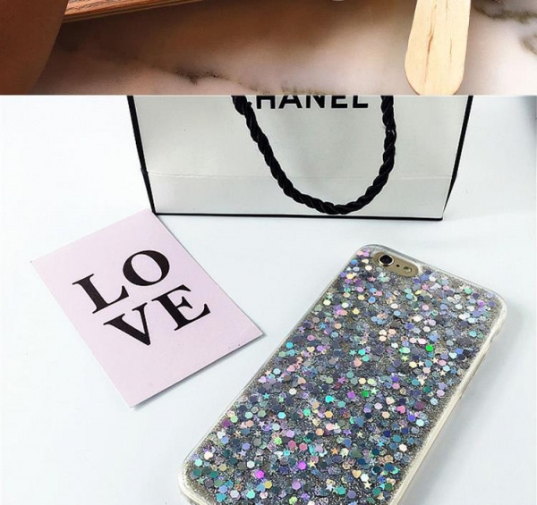 Glitters Silver iPhone 7 Plus 8 Plus Phone Case