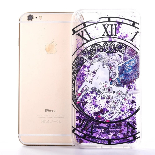 Glitter Liquid Unicorn Purple iPhone 10 iPhone X Phone Case