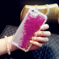 Glitter Liquid - Floating Stars Rose iPhone 7 8 Soft Hard Phone Case Cover Clearance Offer