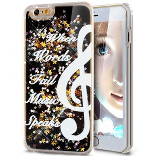 Glitter Liquid - Music Note iPhone 6 6S Phone Case