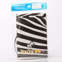 Zebra Animals Cute Passport Cover Travel ID Holder Wallet Card Case Ticket Pouch Elastic Band