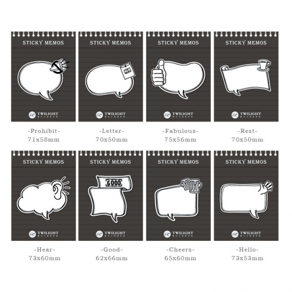 Dialogue Balloons Speech Bubbles Cute Sticky Notes Pad Novelty Bookmark Memo Index Tab Page Markers