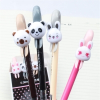 4pk Animals Giant Panda Rabbit Bear Novelty Ballpoint Gel Pens Cute Kids Party Gift Bag Fillers
