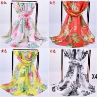 160 50cm Birds Flamingo Flower Floral Fashion Ladies Scarves Chiffon Scarf Womens Shawls X410