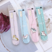 Cute Unicorn Pendant Metal Chain Bookmarks For Books Book Markers Readers Gift