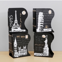 World Famous Landmark Extendable Bookends Metal Book Ends Books Holder Organiser