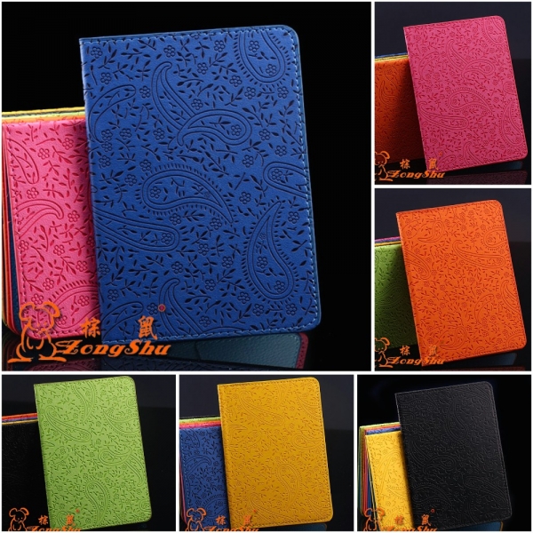 Luxury Flowers Patterned Coloured Floral PU Leather Passport Cover Travel ID Wallet
