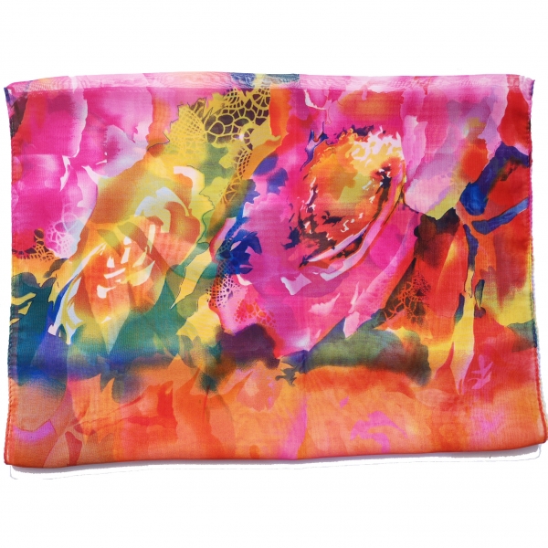 160cm 50cm Flowers Floral Fashion Ladies Scarves Chiffon Scarf Womens Shawls X195