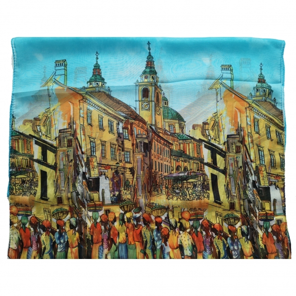 160 50cm Market Town Fashion Ladies Scarves Chiffon Scarf Womens Shawls X303