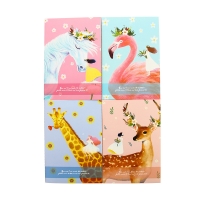 Safari Animals Flamingo Giraffe Deer Horse Cute B5 Size Large Notebooks Notepads