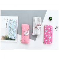 Pink Unicorn Cute Canvas Pencil Cases Cosmetics Make Up Bags Pen Pouches