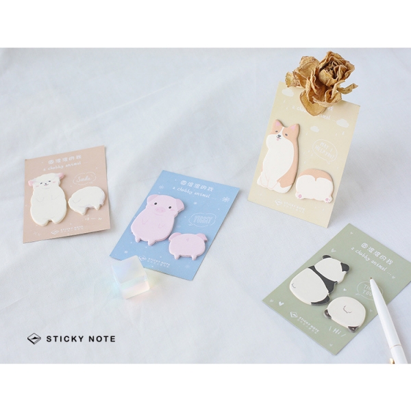 Cute Animals Butt Sticky Notes Sticky Note Pad Bookmark Memo Index Page Markers