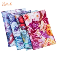 Luxury Flowers Patterned Floral PU Leather Passport Cover Travel ID Wallet