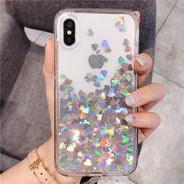 Floating Hearts Silver iPhone 12 Pro Max Phone Case