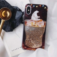 Glitter Liquid - Bear A iPhone 7 8 Soft Hard Phone Case Cover Clearance Offer