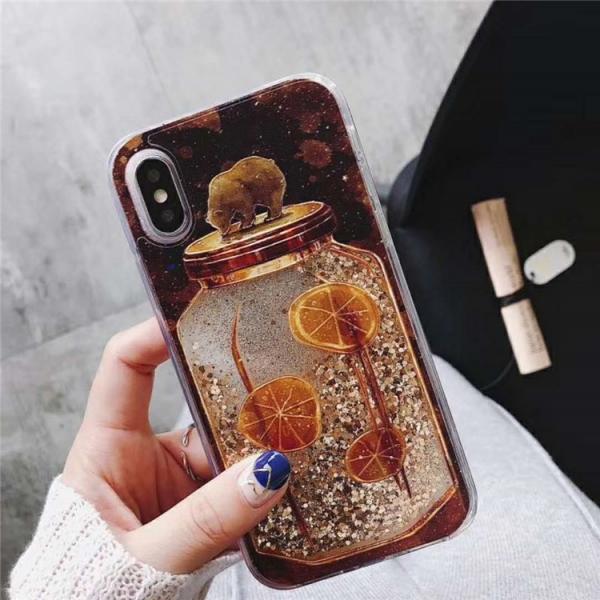 Glitter Liquid - Bear B iPhone 11 Phone Case