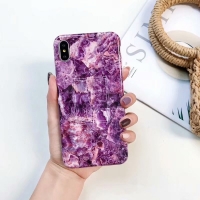 Marble Effect Purple iPhone 10 iPhone X Phone Case