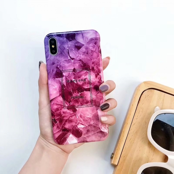 Marble Effect Rose iPhone 10 iPhone X Phone Case