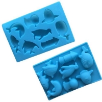 8 Ocean Fish Penguin Dolphin Whale Silicone Mould Chocolate Jelly Ice Cube Mold
