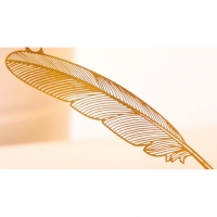 Gold Bird Feather Metal Cute Bookmarks For Books Book Markers Readers Gift