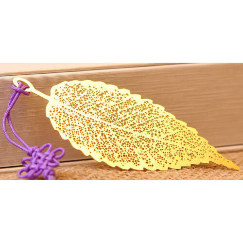Gold Maple Leaf Leaves Metal Cute Bookmarks For Books Book Markers Readers Gift