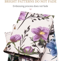 Luxury Butterflies Patterned PU Leather Passport Cover Travel ID Wallet Case