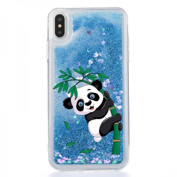 Glitter Liquid - Panda iPhone XS MAX Phone Case