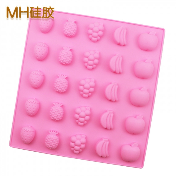 Fruits Pineapple Banana Apple Grape Silicone Mould Chocolate Fondant Jelly Mold