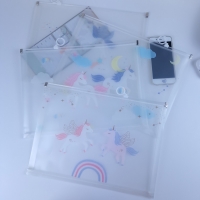 Rainbow Unicorn Fashion A4 Zipper Document Wallets File Folders