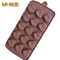 15 Love Hearts Silicone Mould Chocolate Fondant Jelly Ice Cube Mold