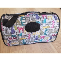 Cats Pattern Ventilated Pet Travel Bag Cat Carrier Soft Crate Puppies Small Dogs