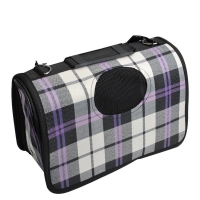 Scotland Purple Ventilated Pet Travel Bag Cat Carrier Soft Crate Puppies Small Dogs